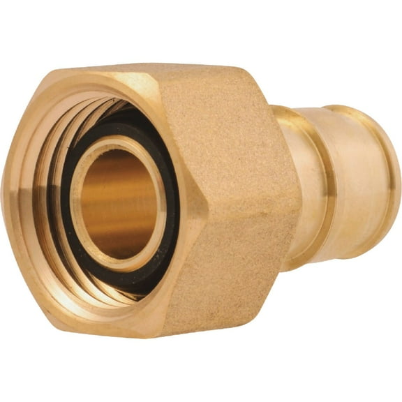 SharkBite 1/2 x 1/2 Inch NPSM Expansion FNPT Swivel Adapter for PEX-A Pipe, Brass Plumbing Fittings, Female Adapter for PEX-A Tubing, UAB526LFA