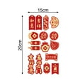 thumbnail image 5 of GROFRY 1 Set Hanging Tag Traditional Decorative Paper Chinese New Year Hanging Ornament Party Supplies, 5 of 7