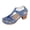 Blue, variant on IEMIEMIEM Womens Platform Heels Closed Toe Womens Orthopedic Heels Comfortable Slip On Chunky Block Pumps Shoe for Wedding Party Evening Prom Dance Walking Beach Vacation Blue 9 Wide