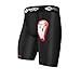thumbnail image 2 of Shock Doctor Shorts de Compression avec Tasse Protectrice Bio-Flex, Protection contre l'Humidité Ventilée, Jeunesse Noir, 2 of 4