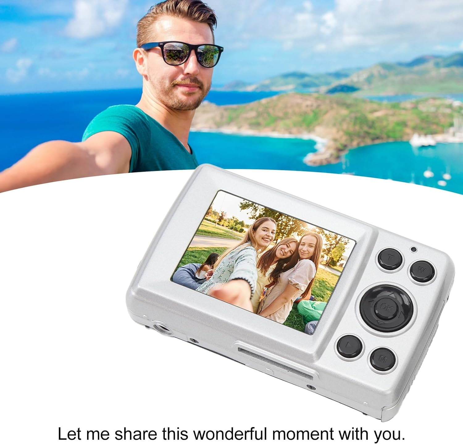 WYJ Video Camera Camcorder, 2.4in Screen 16X Digital Zoom 16MP Digital Camera Recorder Vlogging Camera, Video Recording Handycam Camcorder for Teens Beginners Gift (Silver-0614