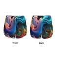 thumbnail image 5 of Haiem Vibrant Fluid Motion Art Women's 2 in 1 Running Shorts - Lightweight Athletic Workout Gym Yoga Breathable Sports Shorts Liner with Phone Pockets-Large, 5 of 9