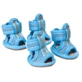 thumbnail image 2 of GOOHOCHY Zapatos de verano para perros pequeños: sandalias de 4pcs, malla transpirable, anti-zapatillas para cachorros verano, 2 of 7