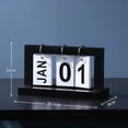 thumbnail image 2 of Daily Office Metal Flip Desk Calendar Perpetual Wood Vintage Calendar for Home Decor,Monthly Weekly Year Planner Standing Kitchen Desk Decor Wood Calendar 7.87x3.54x4.72 inches, 2 of 5