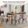 thumbnail image 6 of Set of 2 Modern Upholstered Dining Chairs with Wingback, Linen Fabric, Thick Padded Cushions & Sturdy Wood Legs for Living Room, 6 of 8