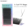 thumbnail image 2 of Extensión De Pestañas En Forma De Y NAGARAKU L curl 12 Líneas Negro Mate 0.07mm, 2 of 4