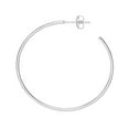 thumbnail image 2 of 14k White Gold 40mm 1.2mm Hoop Post Earrings Hoop Earring for Women, 2 of 2