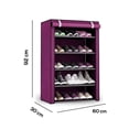 thumbnail image 2 of Zapatera de 5 Niveles Multifuncional | Estante para Zapatos | Almacenamiento de Calzado de Acero Inoxidable | Closet Organizador para Tenis | Tela Impermeable, 2 of 5