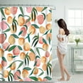 thumbnail image 2 of Specialoffer！Fruit Print Shower Curtain 70x70 Inch With 12 Plastic Hooks Waterproof Shower Curtain Bathroom Heavy Side Shower Curtain Machine Washable Quick Dry Shower Curtain Liner With Magnets, 2 of 8