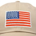 thumbnail image 5 of DALIX American Flag Hat Premium USA Baseball Cap in Khaki, 5 of 7