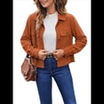 thumbnail image 2 of Chaquetas de con Botones para Mujer, Camisetas de Larga, Tendencia 2025 Naranja Rojo L, 2 of 8