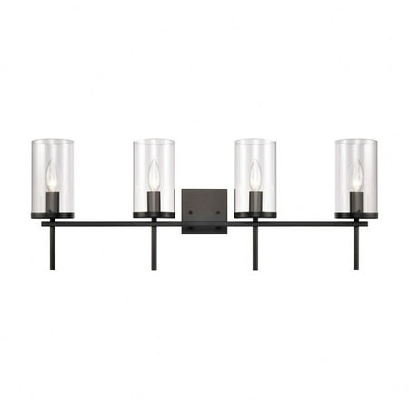 

4 Light Bathroom Light-Black Finish Bailey Street Home 227-Bel-4546429