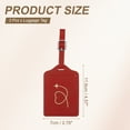 thumbnail image 2 of Luggage Tags, Red Leather Heart Tags with Private Protection, 3 Pcs, 2 of 6