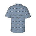 thumbnail image 4 of Xecao Cute Whale print Hawaiian shirt - a stylish short-sleeve button-down for men, perfect for casual beach and tropical outings., 4 of 9