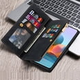 thumbnail image 5 of Tarise for Samsung Galaxy A53 5G Case Zipper Wallet with 9 Card Holder, A53 5G Case for Women Men, Strap Wristlet Wristband Magnetic Closure Kickstand Flip Phone Cover for Samsung A53 5G 6.5", Black, 5 of 10