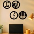 thumbnail image 3 of 4pcs Music Note Silhouette Wall Decor Set - Durable Black Iron Frames, Perfect For Music Enthusiasts, Ideal For Ktv & Home Ambiance, Great Halloween & Gothic Theme, 3 of 18
