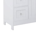 thumbnail image 4 of Benjara 39" Storage Cabinet with 3 Drawers- 1 Open Shelf- Crisp White Finish, 4 of 9