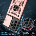thumbnail image 4 of Galaxy A13 4G Case / A13 4G Lite Case, Samsung Galaxy A13 4G Case with HD Screen Protector, Heavy Duty Shockproof Phone Cover with Magnetic Kickstand Ring for Galaxy A13 4G, Rose Gold, 4 of 15