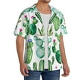 thumbnail image 4 of Sigee Cactus Plants1 Print Men's Shirts Casual Button Down Short Sleeve Summer Beach Shirt Hawaiian Vacation Shirts Tee Shirt-4X-Large, 4 of 7