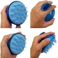 thumbnail image 5 of Cepillo de silicona para champú, Masajeador de cuero cabelludo con cepillo de champú (Azul), 5 of 5
