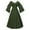 Green, variant on HXWCHs Women's Retro Gothic Victorian Gown Solid Color Fitted Waist Court Formal Gown Green XL