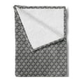 thumbnail image 2 of Cartoon Soft Flannel Fleece Throw Blanket, Ornamental Scribble Spots Hand Drawn Style Little Spots Spirals Abstract, Cozy Plush for Indoor and Outdoor Use, 70" x 90", Grey White Mustard, by Ambesonne, 2 of 5