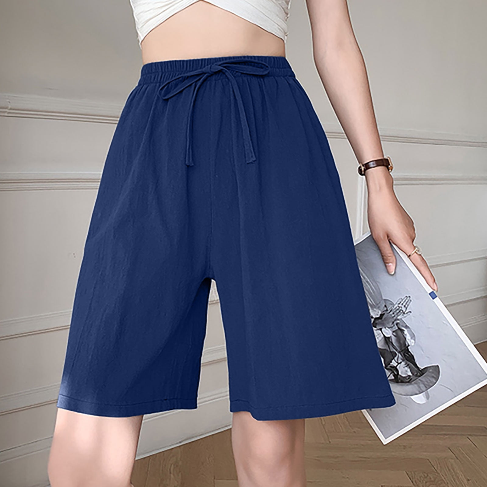 navy walking shorts womens