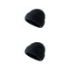 thumbnail image 4 of Minnieouse Gorro de punto elástico grueso invierno cálido Unisex deportes al aire libre Camping nieve esquí gorra térmica accesorios Negro 2piezas, 4 of 6