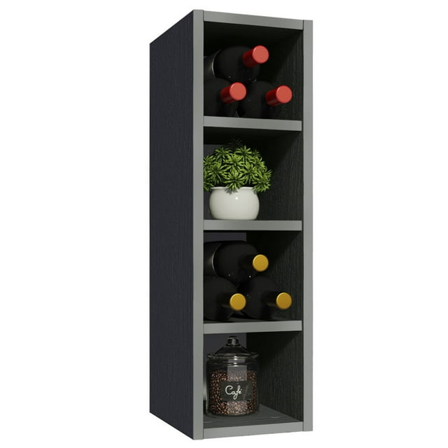 Mueble Organizador para Botellas Madesa con 4 Nichos Gris 1