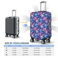 thumbnail image 6 of Lsque Blue Skull Flower Printed Luggage Cover, Travel Luggage Protector,Scratch and Dirt Resistant, Fits 18-32 Inch Luggage - Medium, 6 of 9