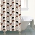 thumbnail image 4 of White Chicken Heart Pattern Shower Curtain 72"x84" ,Bathroom Decorative Shower Curtains Set with 12 Hooks,Modern Waterproof Washable Shower Curtain, 4 of 6
