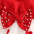thumbnail image 5 of JAJAHO Toddler Baby Girls Tutu Dress Patchwork Mesh Layered Heart Printed Sundress With Cardigan Headbands 3 Piece Set 6M-3Y, 5 of 6