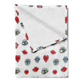thumbnail image 2 of Emoticon Soft Flannel Fleece Throw Blanket, Beauty Illustration of Open Close Eyes in Hand Drawn Style with Hearts and Lips, Cozy Plush for Indoor and Outdoor Use, 50" x 60", Multicolor, by Ambesonne, 2 of 5