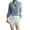 Blue, variant on Fimkaul Women's Button Down Shirts Winter Fall Long Sleeve Casual Tops Solid Thin Cotton Linen Loose Sunscreen Shirt Blouse Blue L