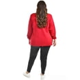 thumbnail image 2 of Blazer manga 3/4 Roman Fashion /Tallas Extras, 12255 (Rojo) rojo 36, 2 of 6