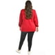 thumbnail image 2 of Blazer manga 3/4 Roman Fashion /Tallas Extras, 12255 (Rojo) rojo 42, 2 of 7
