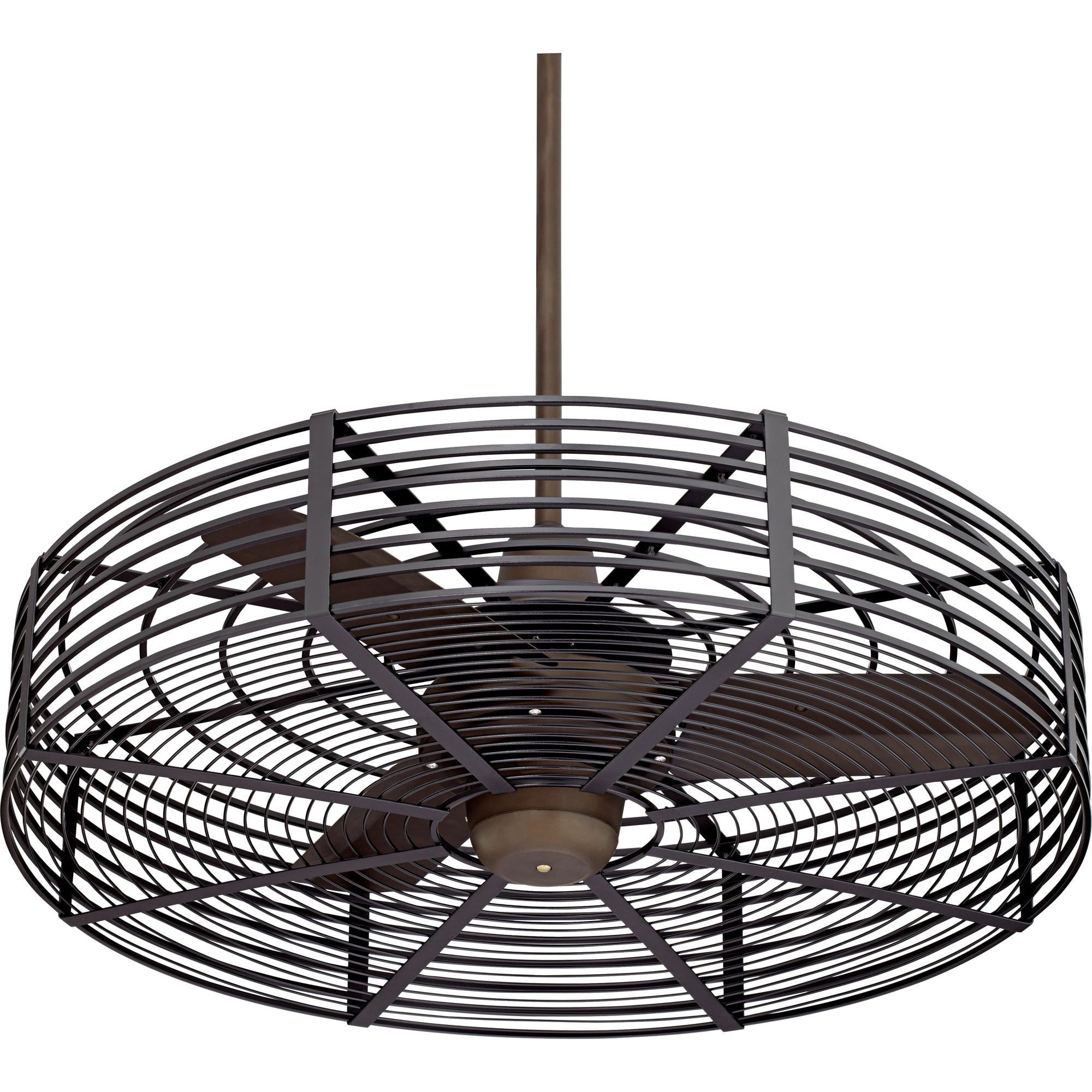 32" Casa Vieja Modern Industrial Cage Outdoor Ceiling Fan with Remote