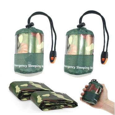 Emergency Sleeping Bag,Ultralight Waterproof Thermal Survival Mylar Blanket Bivy Sack,for Camping Hiking Outdoor Adventure Activities