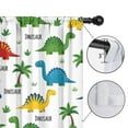 thumbnail image 4 of Blackout Kids Curtains,White Dinosaurs Palms Names Pattern Childrens Insulated Curtains Set Of 2,Bedroom Essentials,Toddler Room Decor 42"x84", 4 of 5