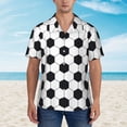 thumbnail image 2 of Xecao Soccer Ball print Hawaiian shirt - a stylish short-sleeve button-down for men, perfect for casual beach and tropical outings., 2 of 9