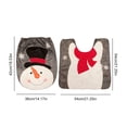 thumbnail image 2 of Juego De Fundas Para Asiento De Inodoro De Navidad Juego de funda y alfombra para asiento de inodoro navideño, decoración interior reutilizable para el hogar (SD13), 2 of 5