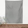 thumbnail image 3 of Abstract Upholstery Fabric by the Yard, Modern Composition of Intricate Circles Connected on Horizontal Waves, Decorative Fabric for DIY and Home Accents, Charcoal Grey and White by Ambesonne, 3 of 4