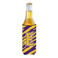 thumbnail image 2 of Carolines Treasures CJ1022-EMUK Tiger Stripe - Purple Gold Monogram Letter E Michelob Ultra s For Slim Cans, 2 of 3