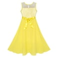 thumbnail image 2 of Girls Dress Yellow Chiffon Bridesmaid Dance Ball Maxi Gown 6 Years, 2 of 7