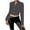 Dark Gray1, variant on yillto Women Crop Jackets Suit Long Sleeve Open Front Short Coats Button down Formal Dressy Blazer