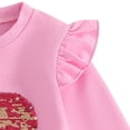 thumbnail image 2 of Bixock Toddler Boys and Girls Tops,Kids Long Sleeve Tops Valentine Heart Print with Ruffle Sleeve Round Neck Sweatshirt for Girls 6M-4Y Tops, 2 of 4
