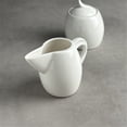 thumbnail image 2 of White Pointed Spout Milk Pitcher 200ml Ceramic Sauce Pot Gravy Boat With Handle, 2 of 5