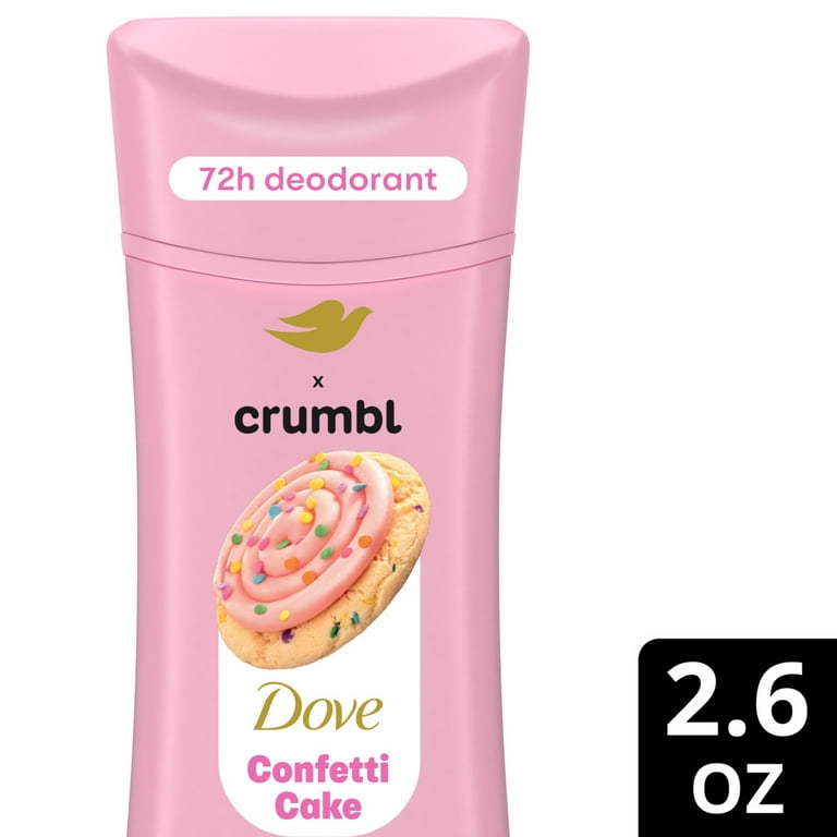 Dove Crumbl Deodorant Stick Confetti Cake, 2.6 oz - Walmart.com