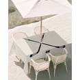 thumbnail image 3 of 54x80 Inch Outdoor Tablecloth with Umbrella Hole Zipper Rectangle Beige Rectangular Tablecloths Outside Waterproof Simple Gradient Ice Hockey Funny Sport Game Art Patio Table Cover for Picnic Party, 3 of 8