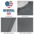 thumbnail image 4 of Coolnut Men's T Shirt Odor Protection Short, Flyer Design For Memorial Day Mens Short Sleeve Tees, Grey Crew-Neck Casual Tee Shirts, XL, 4 of 6